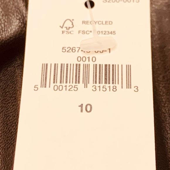 Banana Republic Black faux leather Pleated Maxi Dress Skirt NWT size 10 - Picture 4 of 5